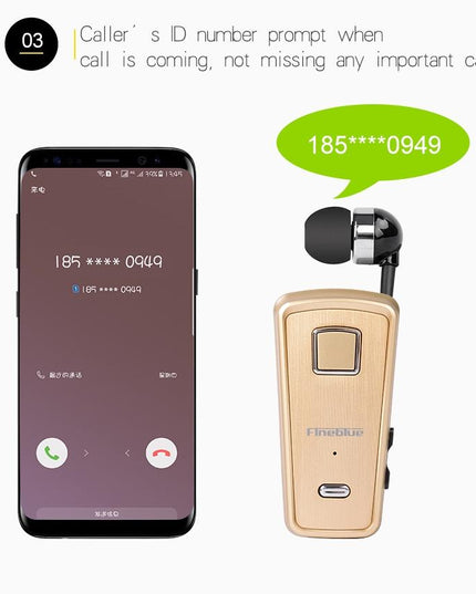 Retractable Bluetooth Headset With Caller Reminder And Anti-Theft Feature-1915198105221992451