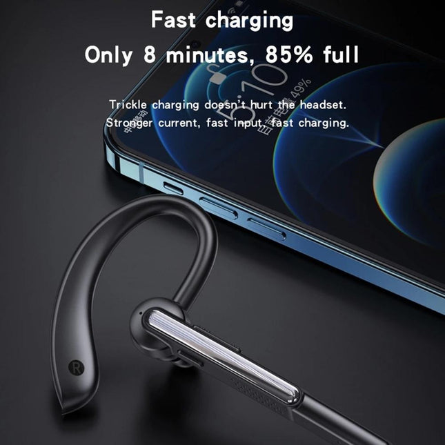 Wireless Bluetooth Earphone With Noise Cancelling And Mic - Black-1915196863846420482