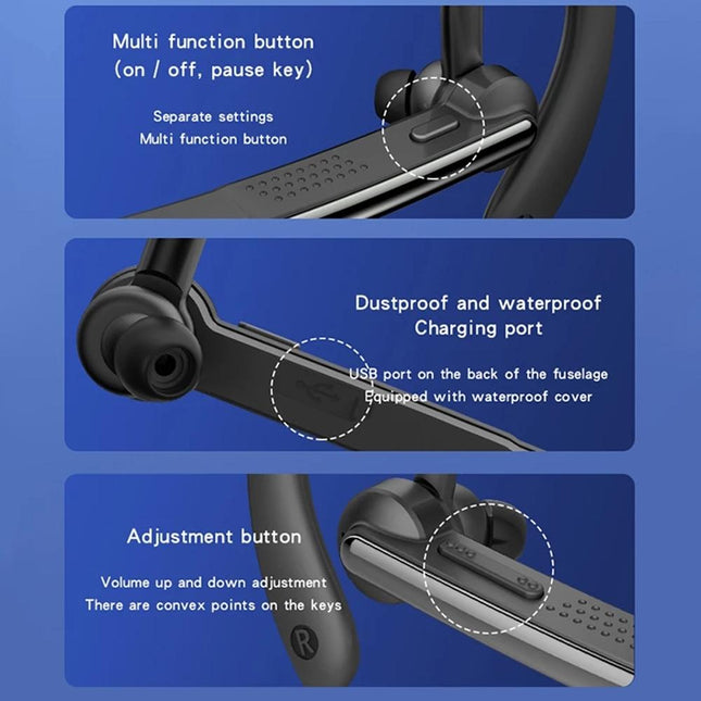 Wireless Bluetooth Earphone With Noise Cancelling And Mic - Black-1915196863846420486