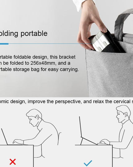 Foldable Aluminum Laptop Stand - Universal-1915198401335660547
