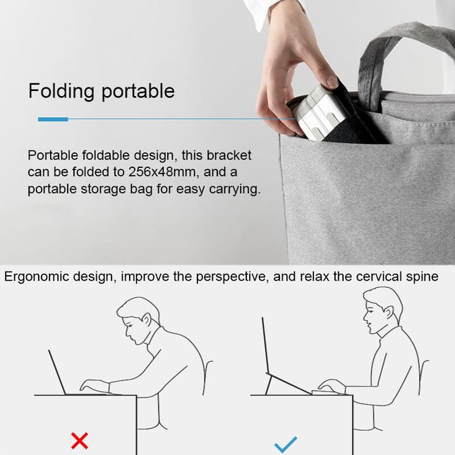 Foldable Aluminum Laptop Stand - Universal-1915198401335660547