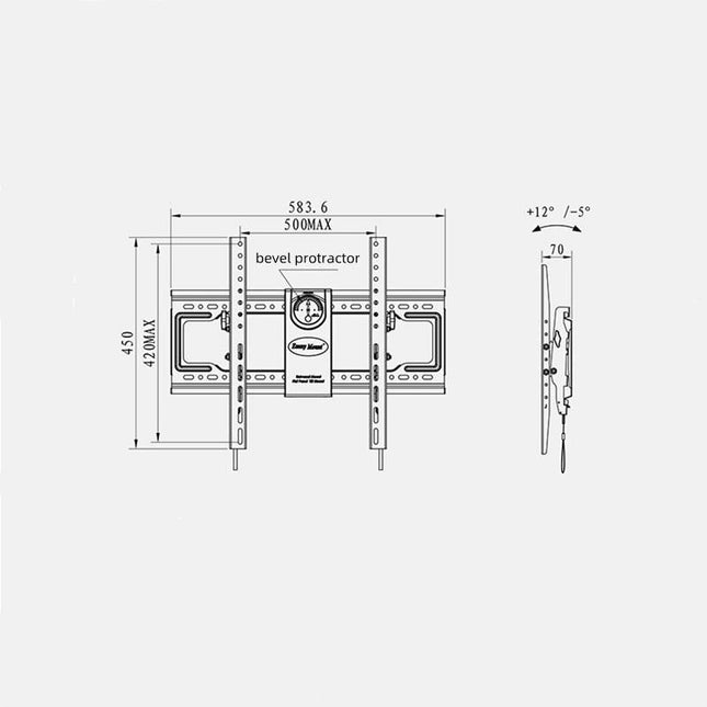 Adjustable Tilt Wall Mount For 55-85 Lcd Tv-1915197492736167939