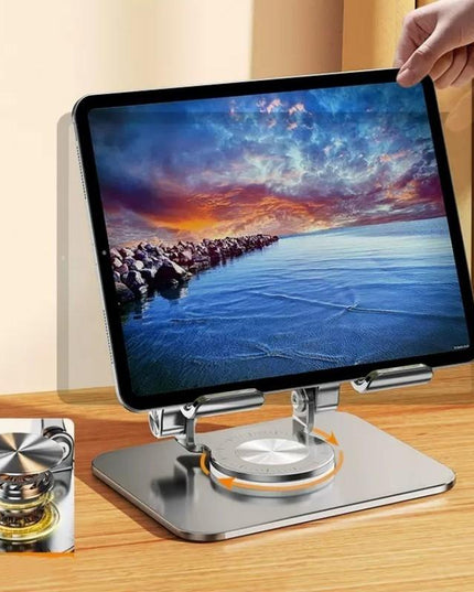 360 Rotation Ergonomic Laptop Stand - Adjustable Height Aluminum-1915197645442387974