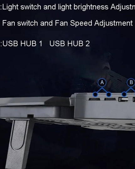 Portable Gaming Laptop Stand With 4 Cooling Fans-1915198067842355204
