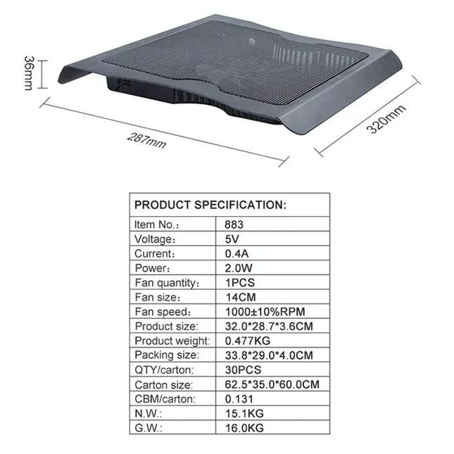 Gaming Laptop Stand With Led Fan-1915197507768553478