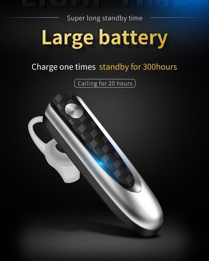 Wireless Bluetooth Earbud For Hands-Free Calls And Music - Large Battery - Black-1915198365126234113