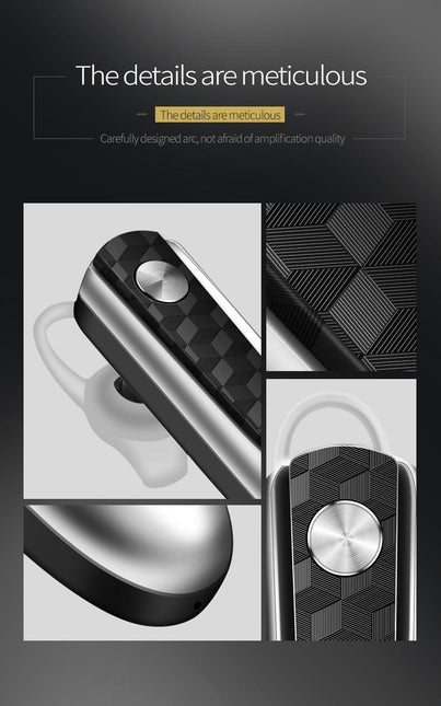 Wireless Bluetooth Earbud For Hands-Free Calls And Music - Large Battery - Black-1915198365126234116