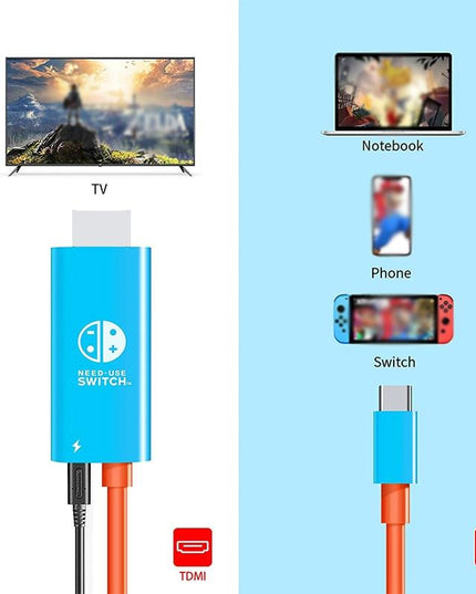 6.6Ft Type C To Hdmi Cable For 4K Tv And Switch-1915198014272704514