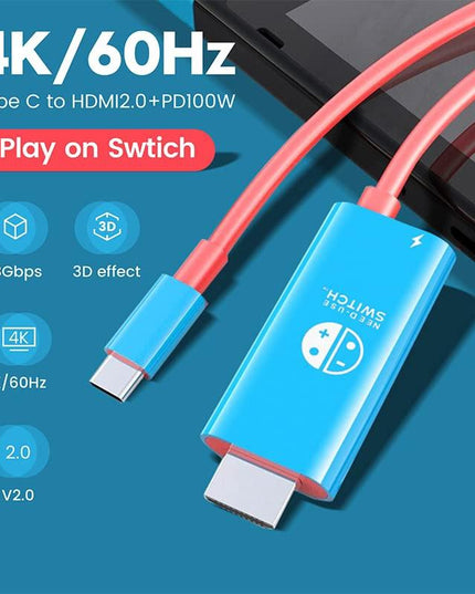6.6Ft Type C To Hdmi Cable For 4K Tv And Switch-1915198014272704517