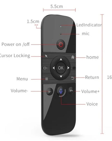 2.4G Wireless Smart Air Fly Mouse For M8 Tv Box - Remote Control Replacement-1915197204411322369