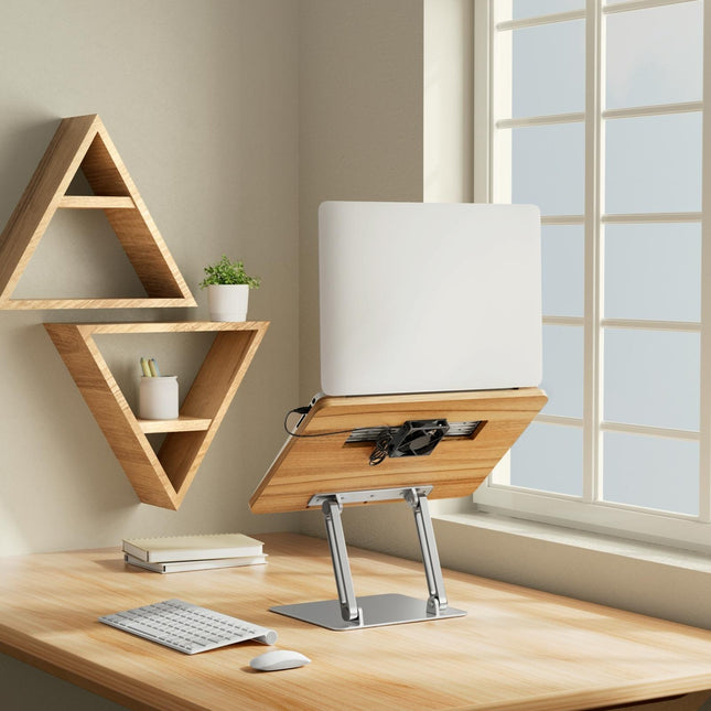Adjustable Folding Laptop Stand With Cooling Fan - Portable Tablet Holder-1915198006135754755