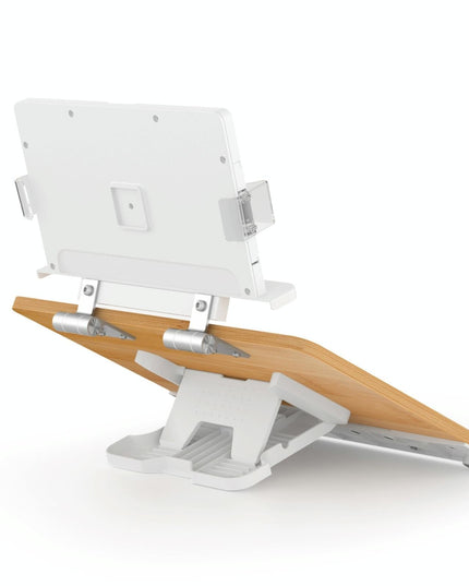 Adjustable Desktop Book Stand With Multi-Angle Clip - Foldable Tablet Holder-1915197662240575490