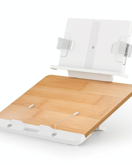 Adjustable Desktop Book Stand With Multi-Angle Clip - Foldable Tablet Holder-1915197662240575494