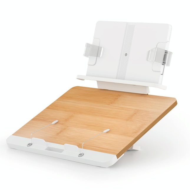 Adjustable Desktop Book Stand With Multi-Angle Clip - Foldable Tablet Holder-1915197662240575494