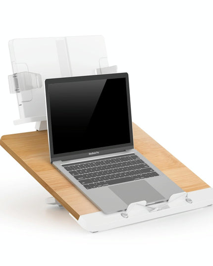 Adjustable Desktop Book Stand With Multi-Angle Clip - Foldable Tablet Holder-1915197662240575493