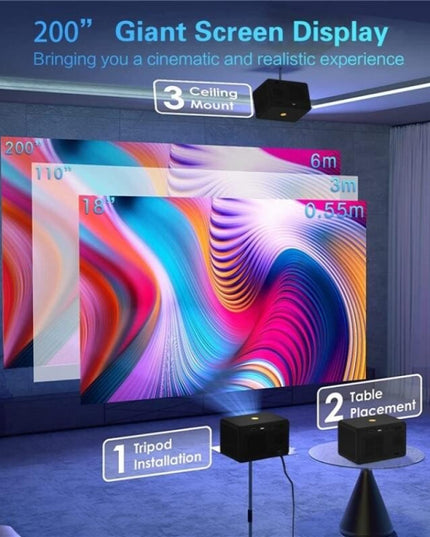 Portable Hd Projector With Media Player - Y7-1915196521381498887