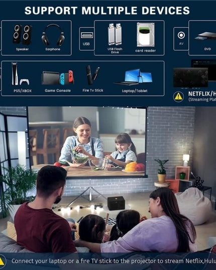 Portable Hd Projector With Media Player - Y7-1915196521381498888