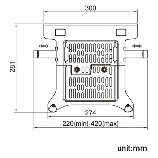 Universal Laptop Mount For Vesa 100X100Mm - Fits 10-17 Inch Notebooks-1915197411186315267