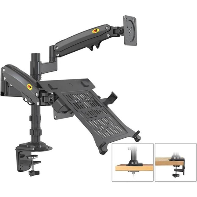 Full Motion Dual Arm Clamp For 22-32 Inch Lcd Tv Monitor Desk Holder With Gas Spring-1915197149721792514