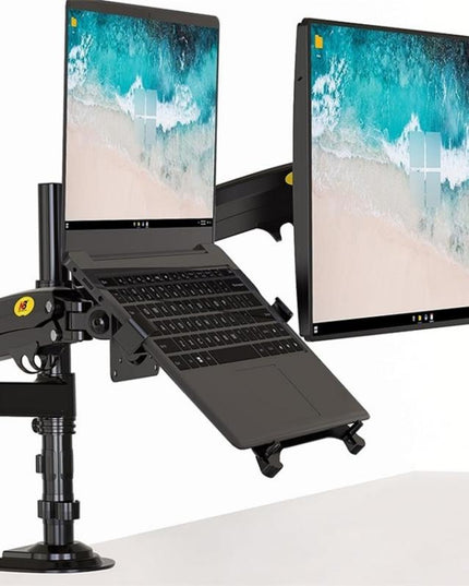 Full Motion Dual Arm Clamp For 22-32 Inch Lcd Tv Monitor Desk Holder With Gas Spring-1915197149721792516