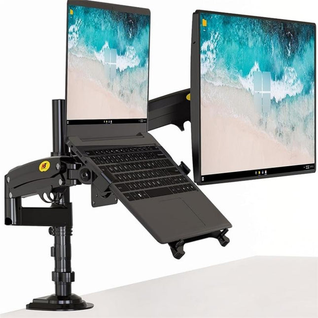 Full Motion Dual Arm Clamp For 22-32 Inch Lcd Tv Monitor Desk Holder With Gas Spring-1915197149721792516