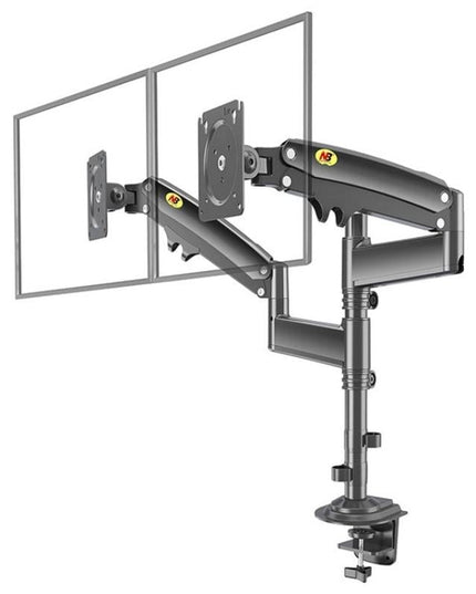 Full Motion Dual Arm Clamp For 22-32 Inch Lcd Tv Monitor Desk Holder With Gas Spring-1915197149721792518