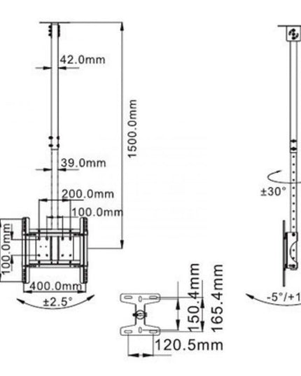 Telescopic Tv Hanger For 32-65 Inch Lcd Ceiling Mount-1915197757950398470