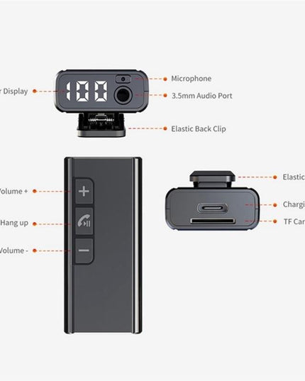 Wireless Car Bluetooth Hands-Free Call Adapter With Digital Display-1915198043829964801