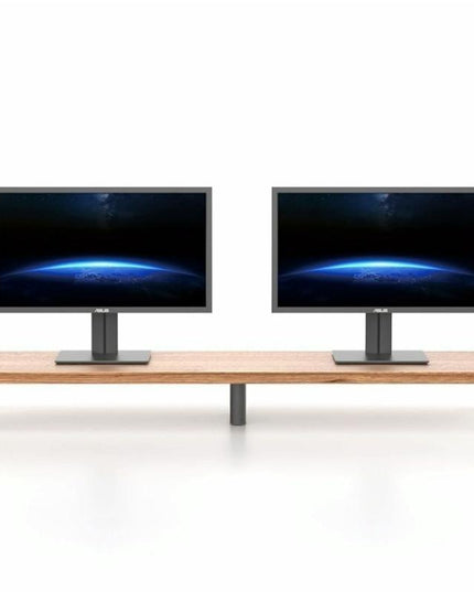 Aluminum Alloy Desktop Monitor Stand With Wooden Plate Riser-1915198420461686788