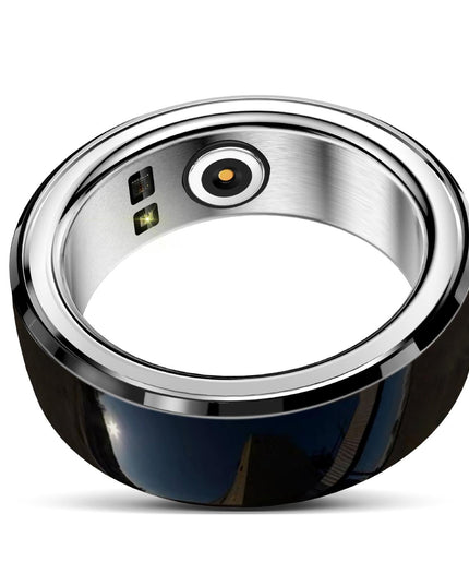 Smart Ring With Heart Rate Blood Oxygen Sleep & Sports Modes - Black Size 22-1915196967328288769