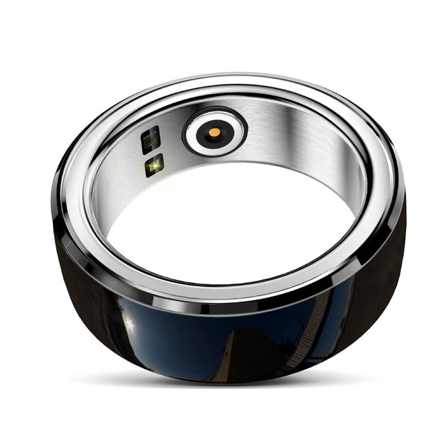 Smart Ring With Heart Rate Blood Oxygen Sleep & Sports Modes - Black Size 22-1915196967328288769