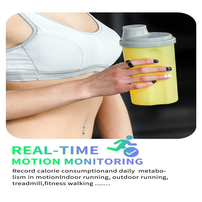 Smart Ring With Heart Rate Blood Oxygen Sleep & Sports Modes - Black Size 22-1915196967328288773