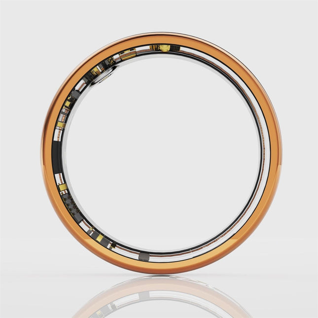 Smart Ring With Heart Rate Blood Oxygen Sleep Monitoring - Rose Gold Size 8-1915196909472059395