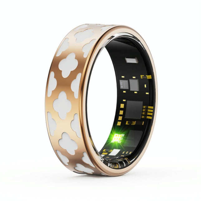 Smart Ring With Heart Rate Blood Oxygen Sleep Monitoring - Rose Gold Size 10-1915196948718161920