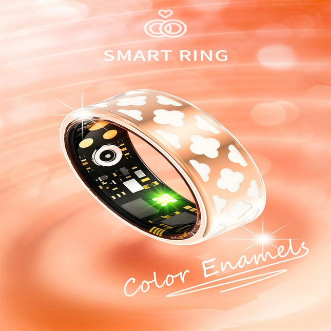 Smart Ring With Heart Rate Blood Oxygen Sleep Monitoring - Rose Gold Size 10-1915196948718161923
