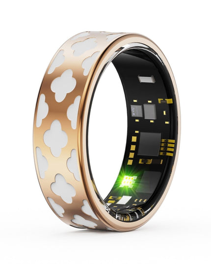 Smart Ring With Heart Rate Blood Oxygen Sleep Monitoring - Multiple Sports Modes - Rose Gold - Size 13-1915197138258759680