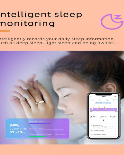 Smart Ring With Heart Rate Blood Oxygen Sleep Monitoring - Multiple Sports Modes - Rose Gold - Size 13-1915197138258759688