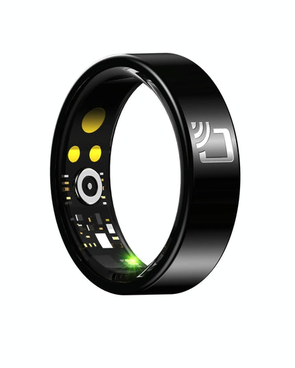 Smart Ring With Heart Rate Blood Oxygen Sleep Monitoring And Multiple Sports Modes - Black Size 7-1915196815020527616