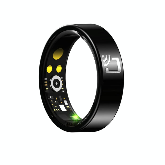 Smart Ring With Heart Rate Blood Oxygen Sleep Monitoring And Multiple Sports Modes - Black Size 7-1915196815020527616