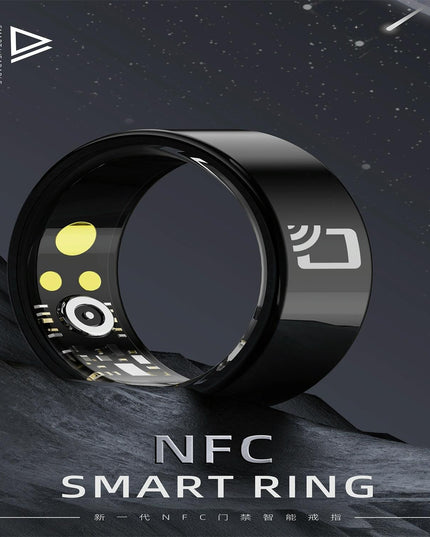 Smart Ring With Heart Rate Blood Oxygen Sleep Monitoring And Multiple Sports Modes - Black Size 7-1915196815020527617