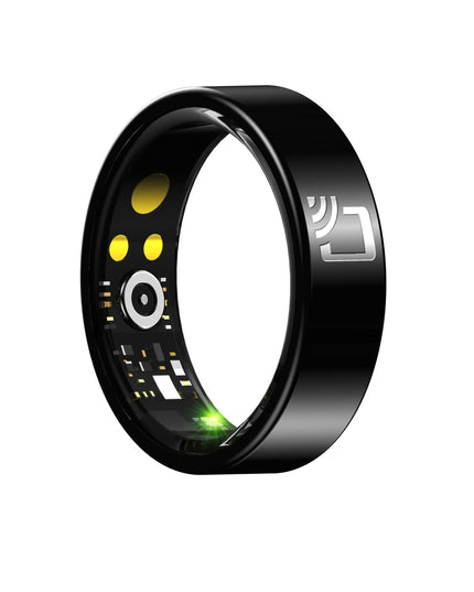 Smart Ring With Heart Rate Blood Oxygen & Sleep Monitoring - Multiple Sports Modes - Black Size 12-1915196912026390535