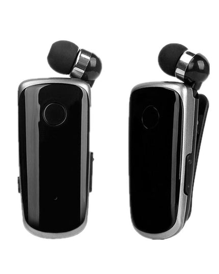 Wireless Bluetooth In-Ear Earphone With Vibrating Alert And Hands-Free Clip - Black-1915198351918370823