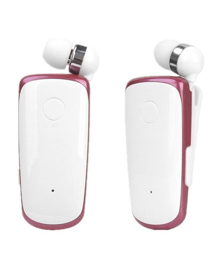 Wireless Bluetooth In-Ear Earphone With Vibrating Alert And Hands-Free Clip - Rose Red-1915197840481718279