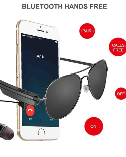 Wireless Bluetooth Sunglasses With Music Earphones And Mic-1915197528018653191