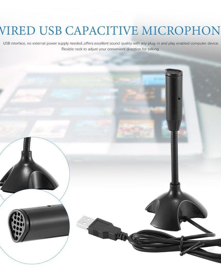 Mini Usb Microphone Stand For Pc Recording-1915196989574877187