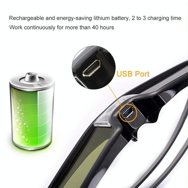 3D Active Glasses For Projectors - Universal-1922443461936680963