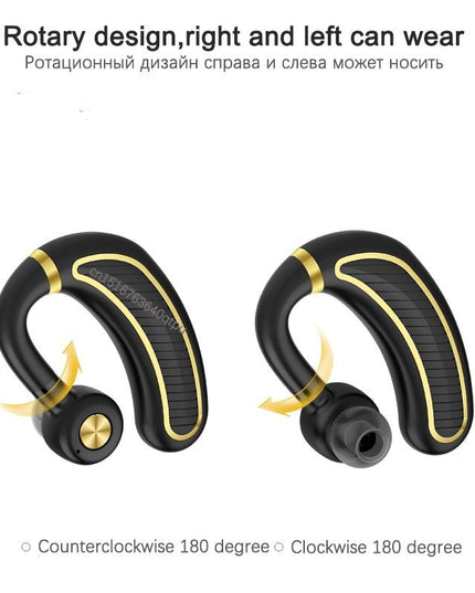 Wireless Bluetooth Earphones With Mic - 24Hrs Work Time - For Iphone / Android - Black / Gold-1915196688927166467