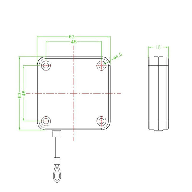 Telescopic Anti-Theft Cable Box With Wire Rope - 4M-1915197879627157508