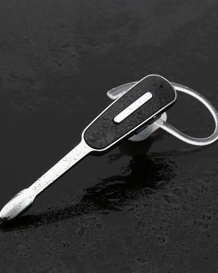 Handsfree Bluetooth Earphone With Mic For Iphone - Black / Silver-1915197144562798596