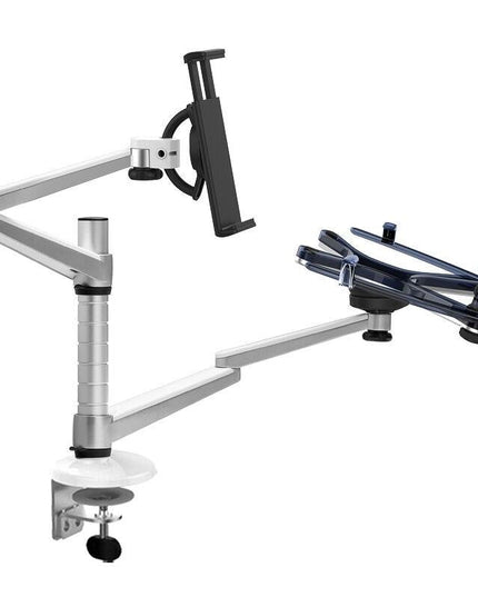 Adjustable Aluminum Double Arm Tablet Stand - Universal Rotation-1915197679273644036